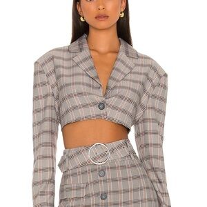 For Love & Lemons “Kym” Crop Blazer